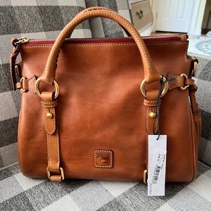 Beautiful Dooney & Bourke Florentine Leather Satchel in perfect condition.